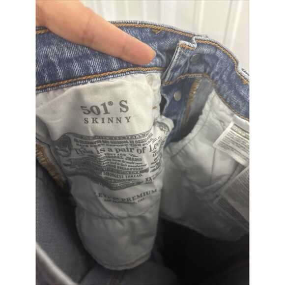Vintage Big E Levi’s 501 S Skinny Buttonfly Size 25/30 - Picture 7 of 9